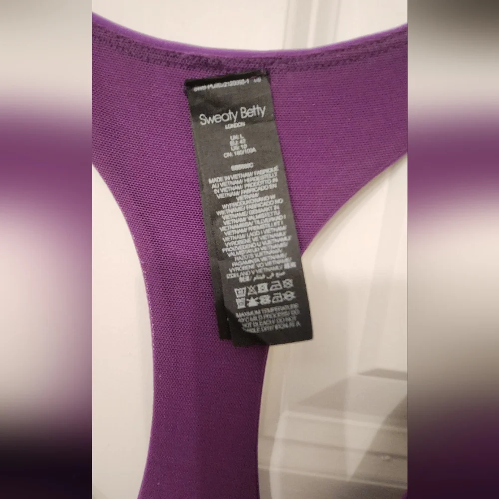 Sweaty Betty Power Workout Colorblock Performance Dress Deep Purple